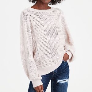 American Eagle Pointelle Pullover Sweater